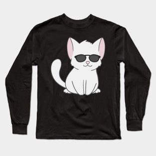 Cat wearing Sunglasses Long Sleeve T-Shirt